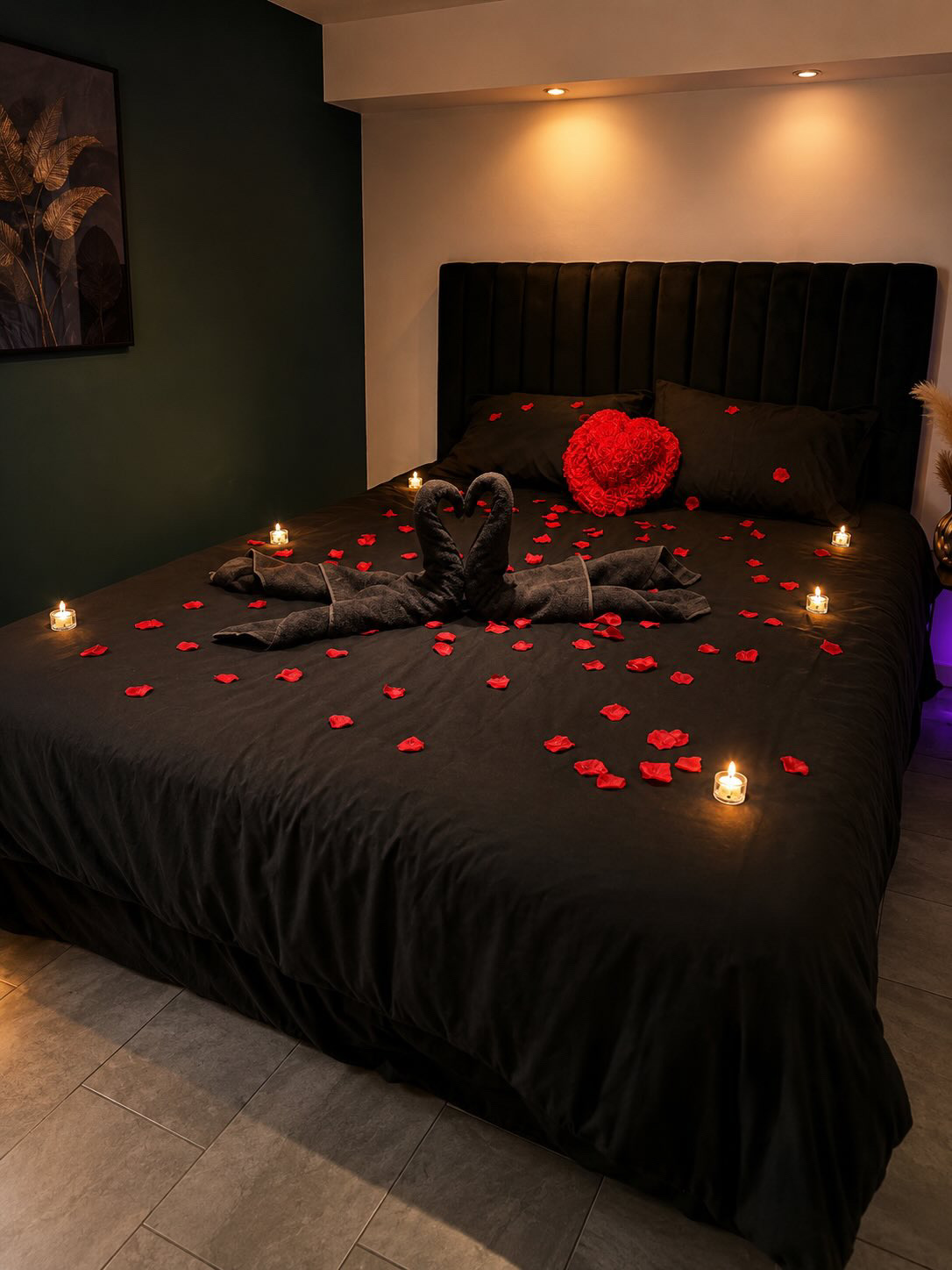 chambre et lit de l'espace serinity du spa à lens